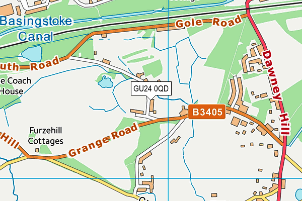 GU24 0QD map - OS VectorMap District (Ordnance Survey)