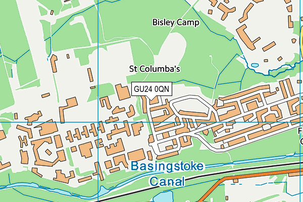 GU24 0QN map - OS VectorMap District (Ordnance Survey)