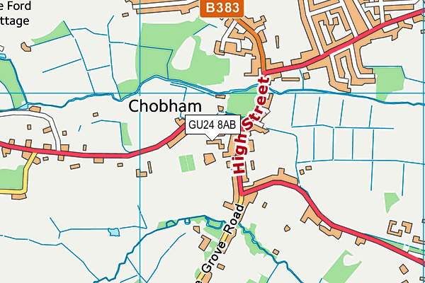 Chobham St Lawrence C Of E Aided Primary School map (GU24 8AB) - OS VectorMap District (Ordnance Survey)