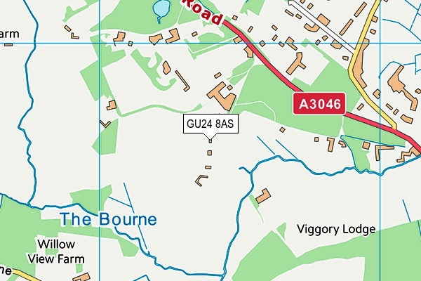 GU24 8AS map - OS VectorMap District (Ordnance Survey)