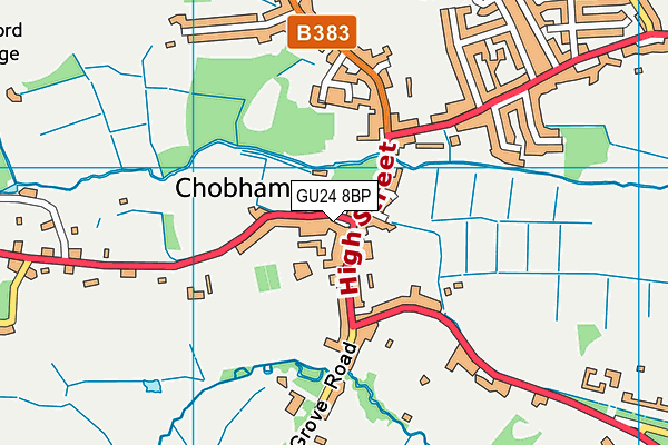 GU24 8BP map - OS VectorMap District (Ordnance Survey)