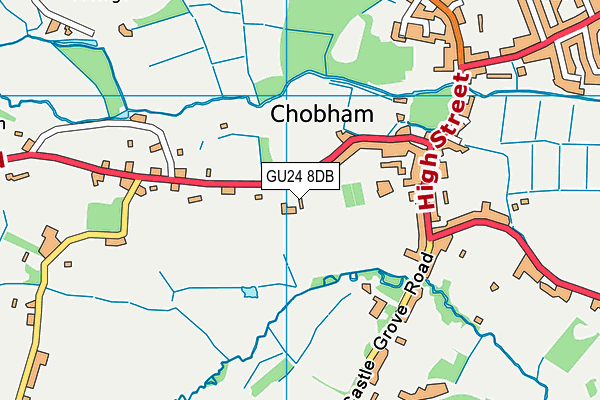 GU24 8DB map - OS VectorMap District (Ordnance Survey)