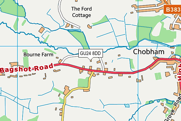 GU24 8DD map - OS VectorMap District (Ordnance Survey)