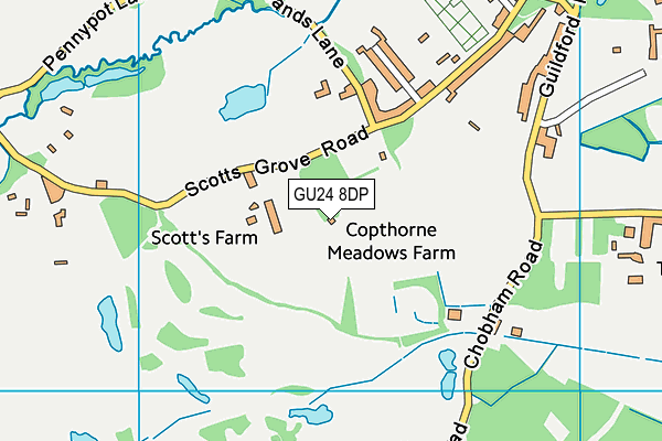 GU24 8DP map - OS VectorMap District (Ordnance Survey)