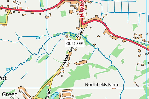 GU24 8EF map - OS VectorMap District (Ordnance Survey)