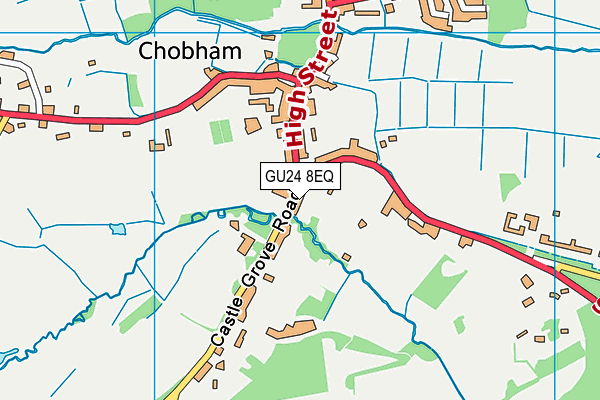 GU24 8EQ map - OS VectorMap District (Ordnance Survey)