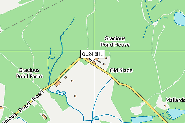 GU24 8HL map - OS VectorMap District (Ordnance Survey)