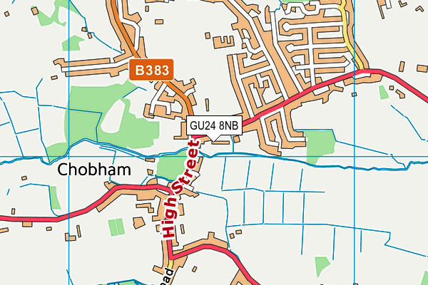 GU24 8NB map - OS VectorMap District (Ordnance Survey)