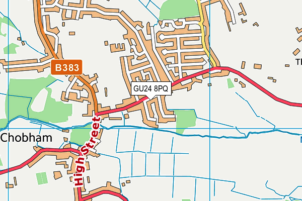 GU24 8PQ map - OS VectorMap District (Ordnance Survey)