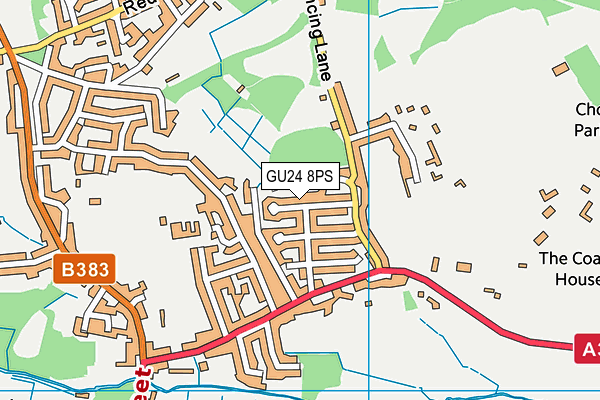 GU24 8PS map - OS VectorMap District (Ordnance Survey)