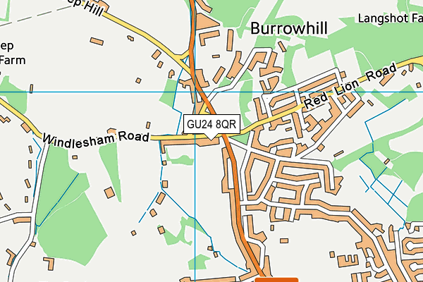 Map of BURROWHILL MANAGEMENT LIMITED at district scale