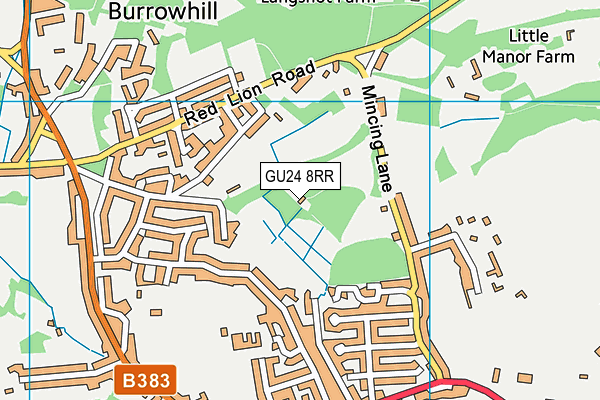 GU24 8RR map - OS VectorMap District (Ordnance Survey)