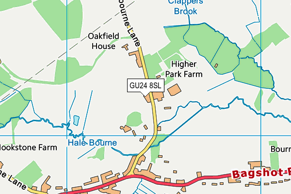 GU24 8SL map - OS VectorMap District (Ordnance Survey)