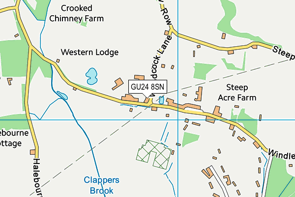 Valley End Cricket Club map (GU24 8SN) - OS VectorMap District (Ordnance Survey)