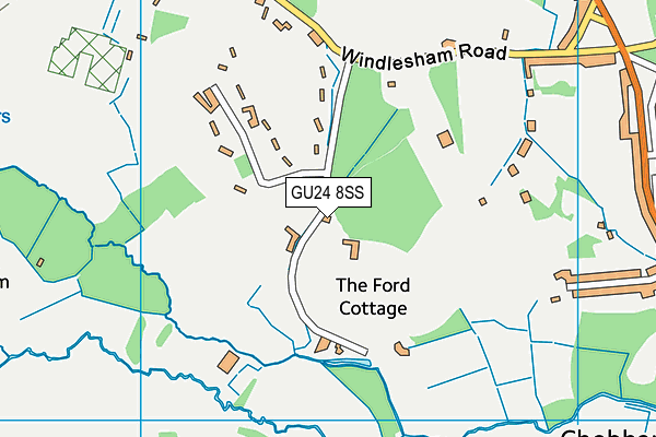 GU24 8SS map - OS VectorMap District (Ordnance Survey)