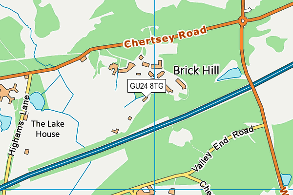 GU24 8TG map - OS VectorMap District (Ordnance Survey)