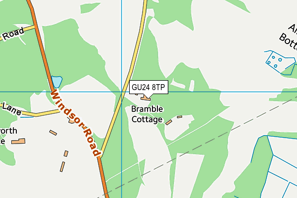 GU24 8TP map - OS VectorMap District (Ordnance Survey)