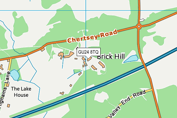 GU24 8TQ map - OS VectorMap District (Ordnance Survey)