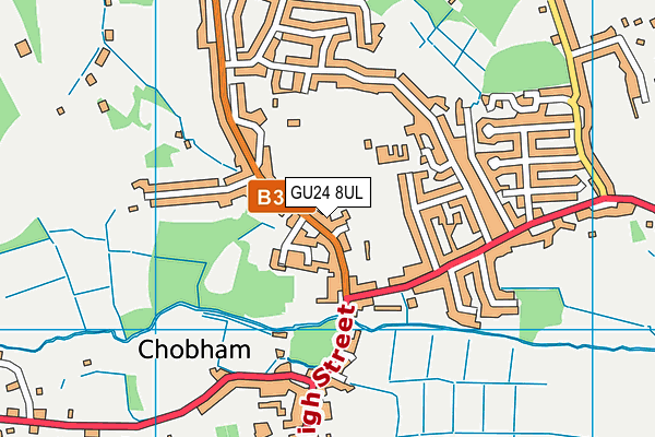 GU24 8UL map - OS VectorMap District (Ordnance Survey)