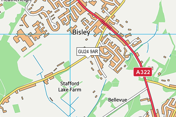 GU24 9AR map - OS VectorMap District (Ordnance Survey)