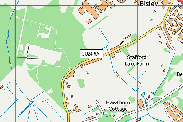 GU24 9AT map - OS VectorMap District (Ordnance Survey)