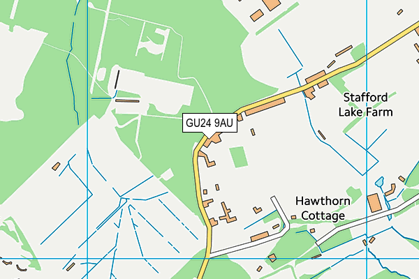 GU24 9AU map - OS VectorMap District (Ordnance Survey)