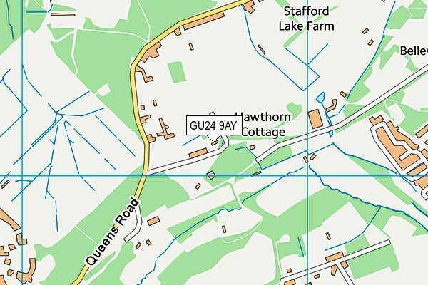 GU24 9AY map - OS VectorMap District (Ordnance Survey)