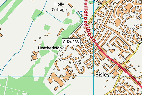 GU24 9BS map - OS VectorMap District (Ordnance Survey)