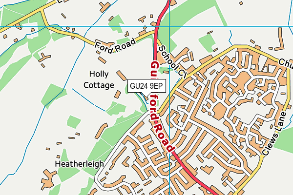 GU24 9EP map - OS VectorMap District (Ordnance Survey)