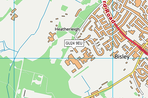 GU24 9EU map - OS VectorMap District (Ordnance Survey)