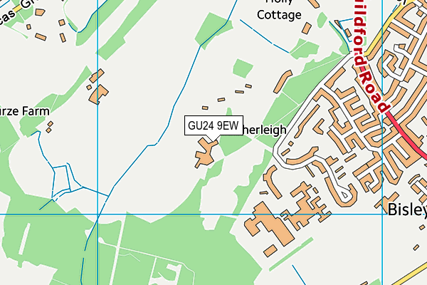 GU24 9EW map - OS VectorMap District (Ordnance Survey)