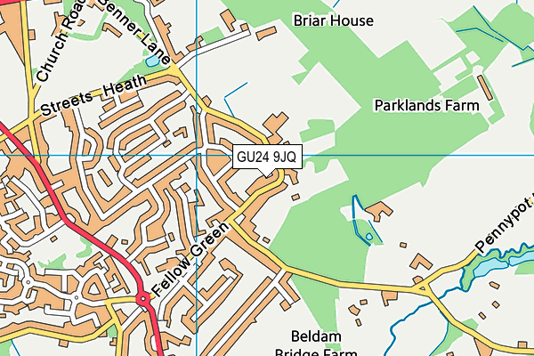 Holy Trinity CofE Primary School map (GU24 9JQ) - OS VectorMap District (Ordnance Survey)