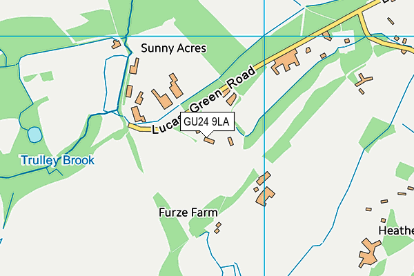 GU24 9LA map - OS VectorMap District (Ordnance Survey)