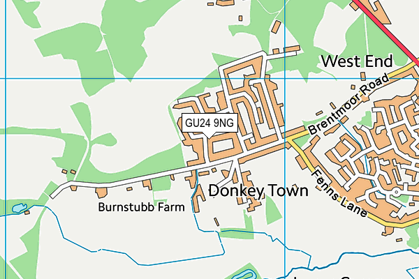 GU24 9NG map - OS VectorMap District (Ordnance Survey)