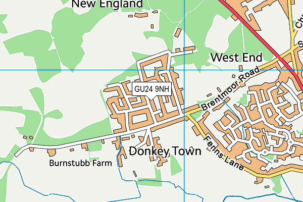 GU24 9NH map - OS VectorMap District (Ordnance Survey)