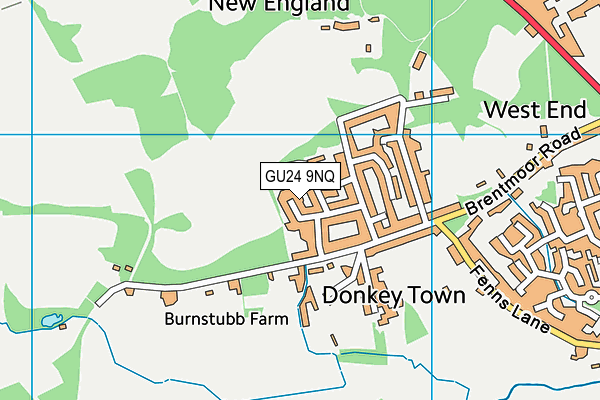 GU24 9NQ map - OS VectorMap District (Ordnance Survey)