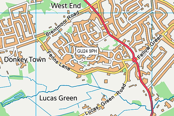 GU24 9PH map - OS VectorMap District (Ordnance Survey)