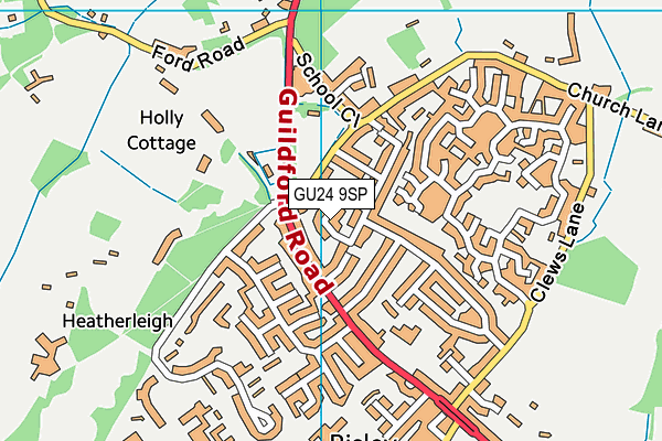 GU24 9SP map - OS VectorMap District (Ordnance Survey)