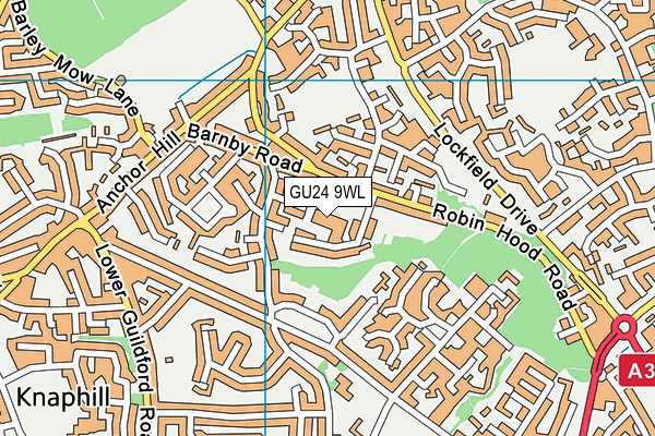 GU24 9WL map - OS VectorMap District (Ordnance Survey)