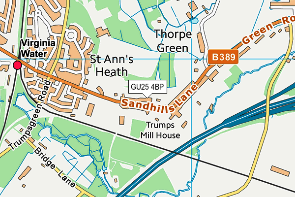 GU25 4BP map - OS VectorMap District (Ordnance Survey)