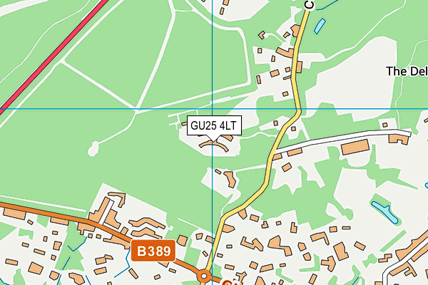 GU25 4LT map - OS VectorMap District (Ordnance Survey)