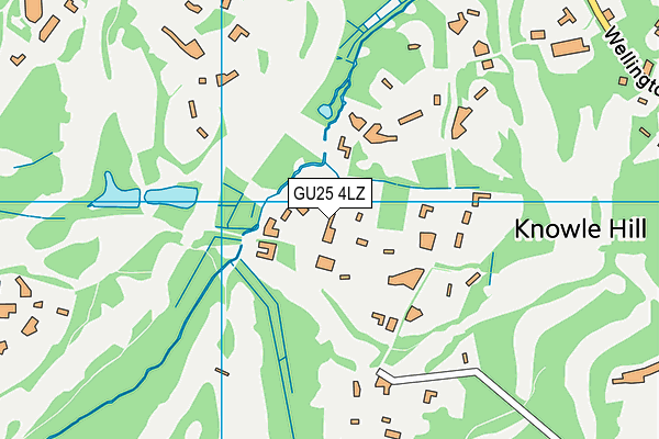 GU25 4LZ map - OS VectorMap District (Ordnance Survey)