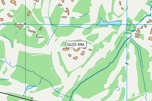 GU25 4NA map - OS VectorMap District (Ordnance Survey)