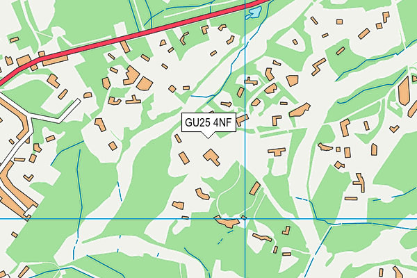 GU25 4NF map - OS VectorMap District (Ordnance Survey)