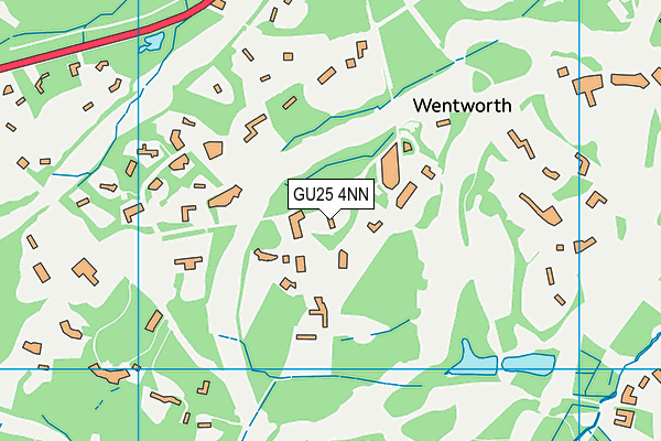 GU25 4NN map - OS VectorMap District (Ordnance Survey)