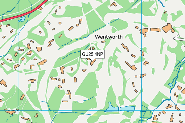GU25 4NP map - OS VectorMap District (Ordnance Survey)