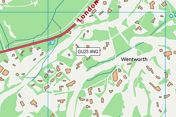 GU25 4NQ map - OS VectorMap District (Ordnance Survey)