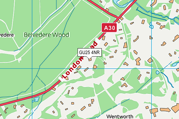 GU25 4NR map - OS VectorMap District (Ordnance Survey)