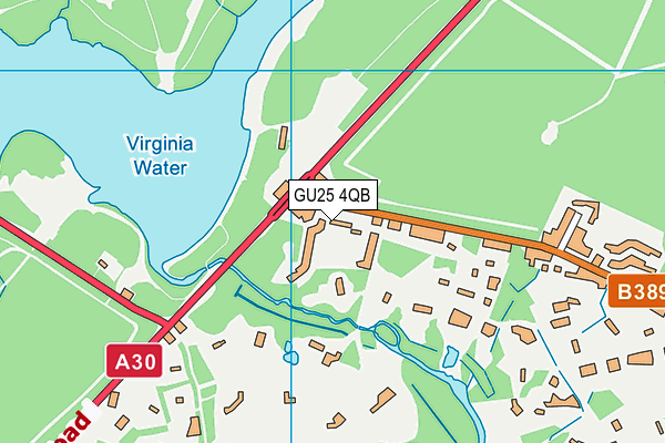 GU25 4QB map - OS VectorMap District (Ordnance Survey)