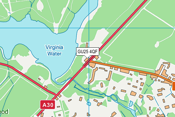 GU25 4QF map - OS VectorMap District (Ordnance Survey)